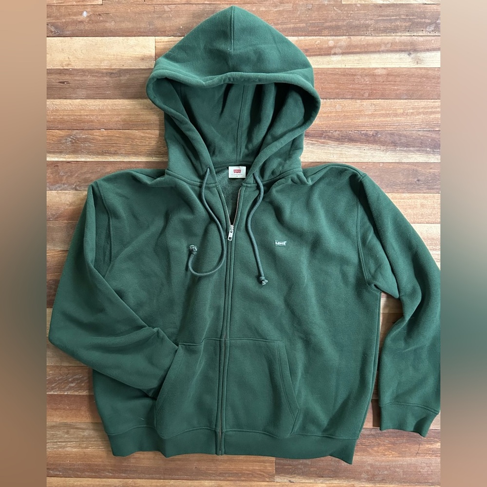 Levi's Forest Green Everyday Zip Up Zip Hoodie M